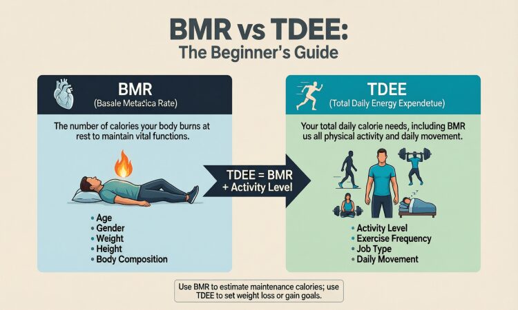 تفاوت BMR و TDEE چیست؟ راهنمای کامل برای مبتدی‌ها