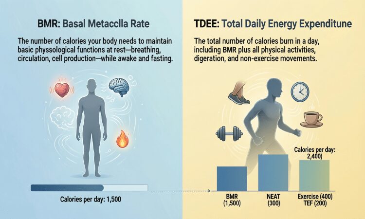 تفاوت BMR و TDEE چیست؟ راهنمای کامل برای مبتدی‌ها