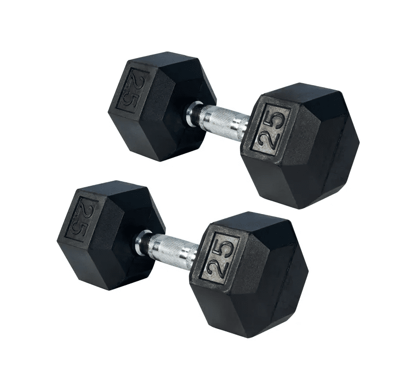 دمبل شش ضلعی 25کیلویی بسته 2 عددی