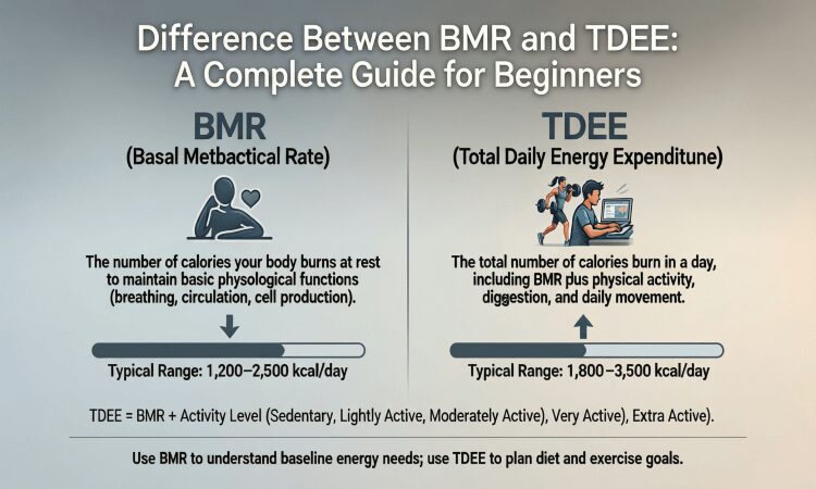 تفاوت BMR و TDEE چیست؟ راهنمای کامل برای مبتدی‌ها
