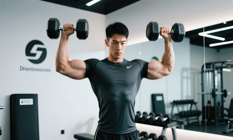 پرس بالا سینه دمبل