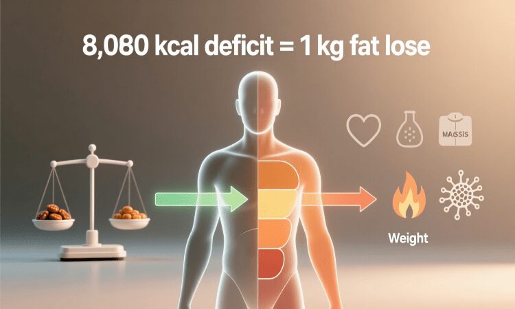چند کالری بسوزانیم تا ۱ کیلو وزن کم کنیم؟ تحلیل علمی کاهش وزن